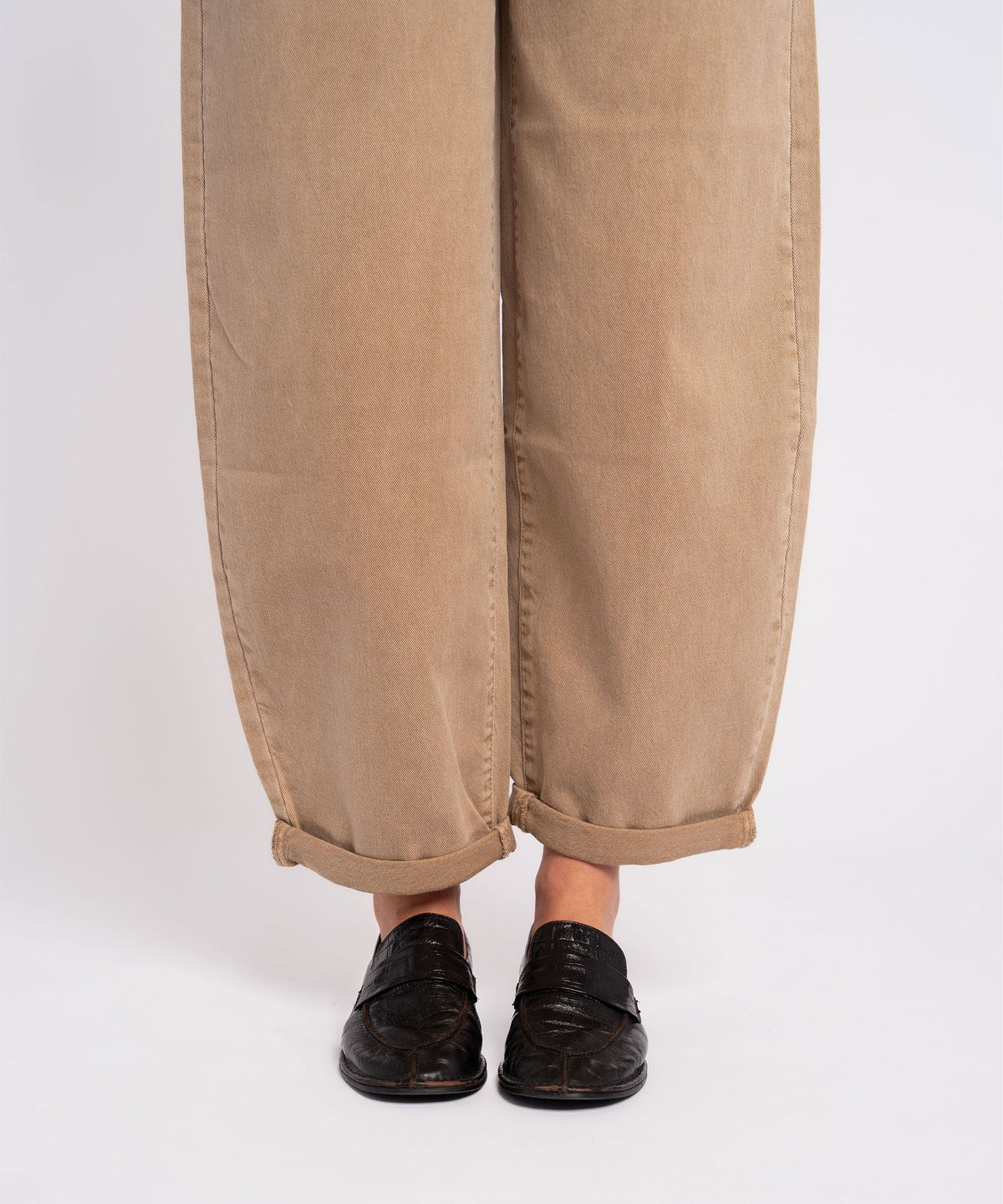 Jeans Aleno in Camel - Ballon-Schnitt in Denim-Optik, Farbe: Camel, Ansicht 15