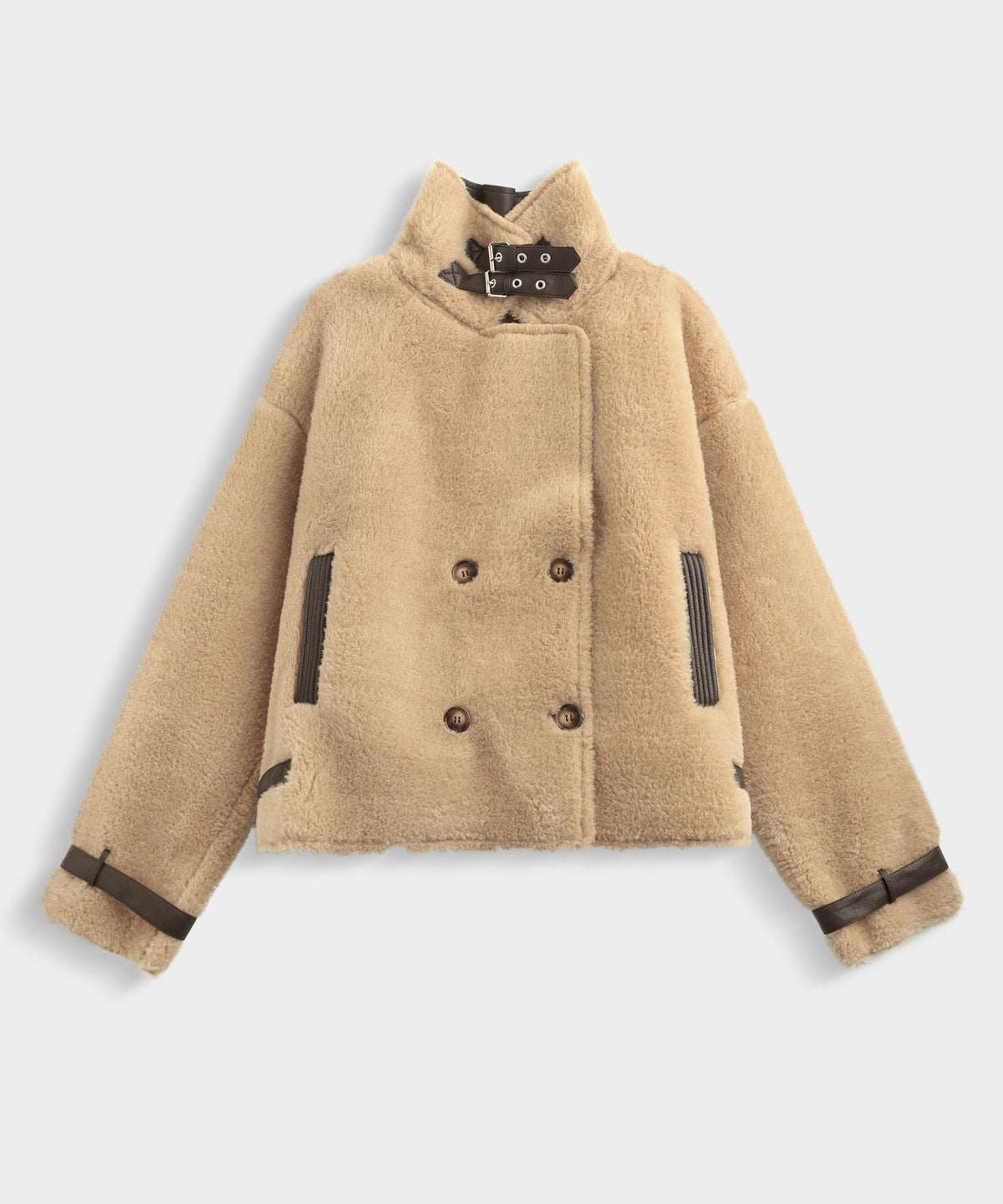 Jacke Ella in Camel - kurz, mit Reißverschluss und Pattentaschen, Farbe: Camel, Ansicht 14