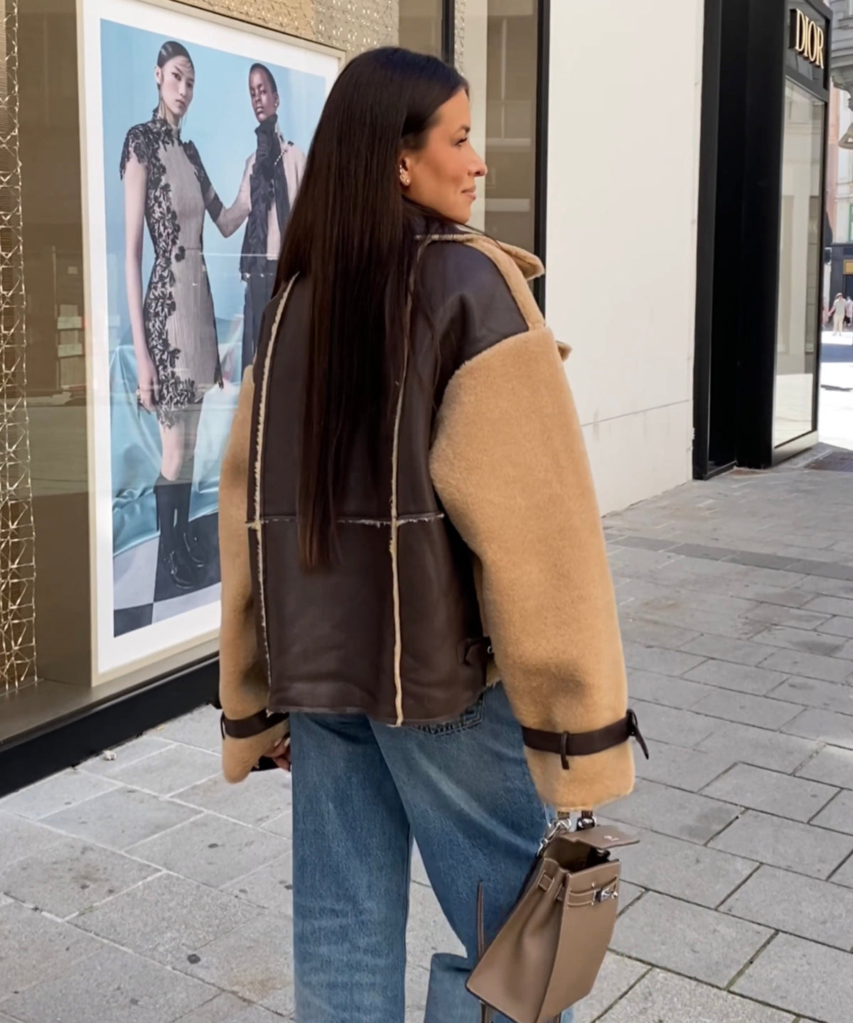 Jacke Ella in Camel - kurz, mit Reißverschluss und Pattentaschen, Farbe: Camel, Ansicht 8