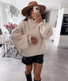 Pullover Caja in Beige - Strickpullover mit Rundhals, Farbe: Beige, Ansicht 1