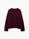 Warmer Strickpullover mit Rundhals, Farbe: Bordeaux, Ansicht 1