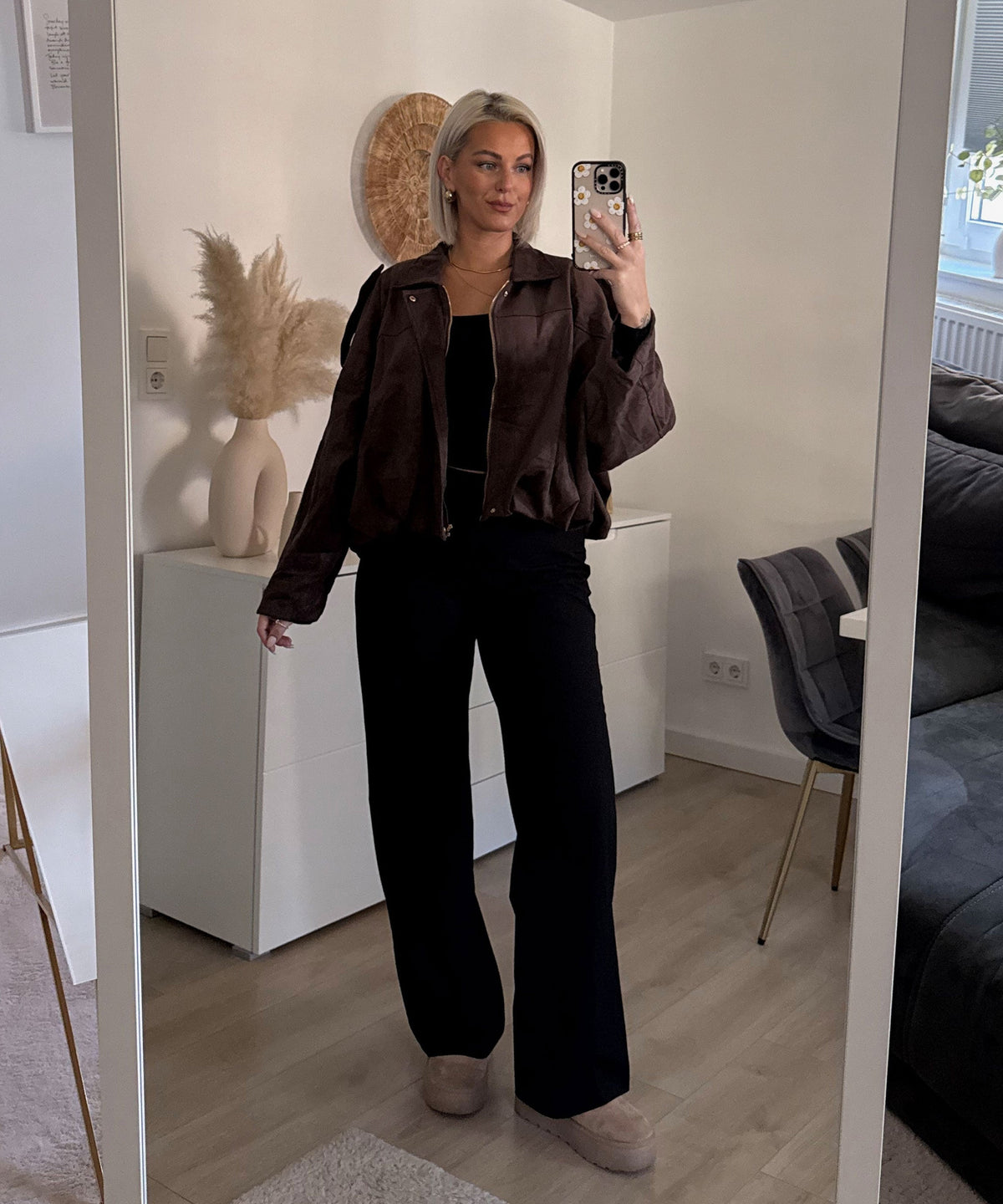 Jeans Zasu in Dunkelbraun - Wide-Leg in Denim-Optik, Farbe: Dunkelbraun, Ansicht 9