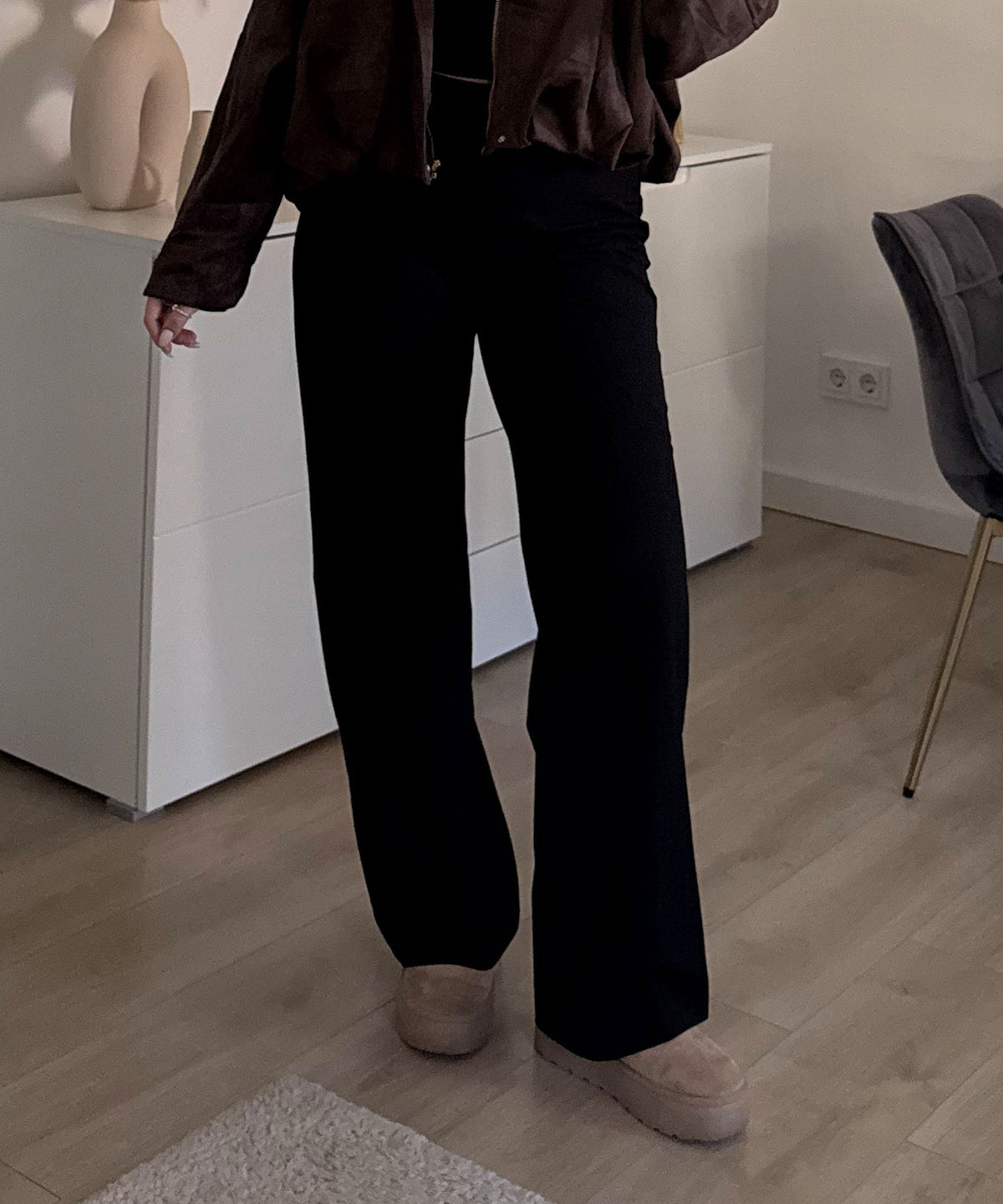Jeans Zasu in Dunkelbraun - Wide-Leg in Denim-Optik, Farbe: Dunkelbraun, Ansicht 10