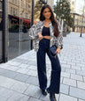 Jeans Galia in Schwarz - Straight-Leg in Denim-Optik, Farbe: Schwarz, Ansicht 1